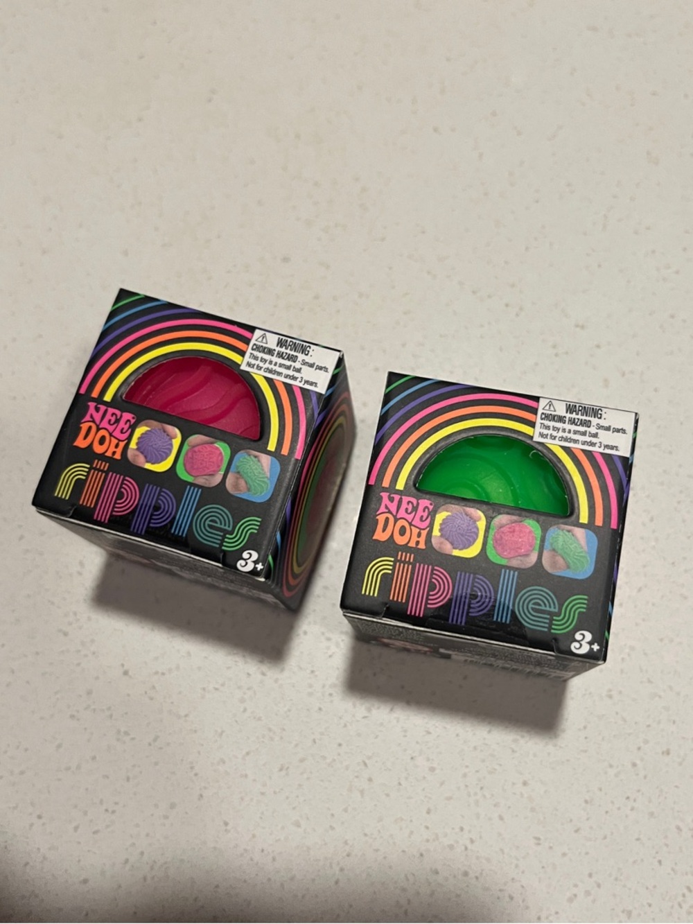 Needoh Ripples Set of TWO - Pink & Green